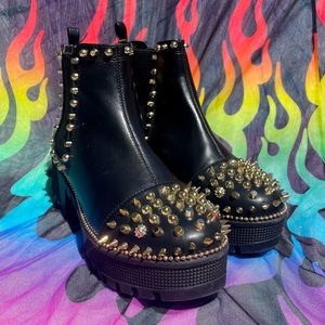 STUDDED Combat Moto Slip-On Booties *NEW*